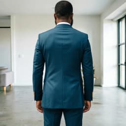 G&N 2027 Men's African Style Suit 2-Piece Set Stand Collar Peacock Blue Elegant Men's Party Jacket And Pants Customizable Size