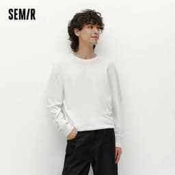 Semir Men Sweater Thermal Warmth Antistatic Fabric Knit Texture Layering Essential Soft Touch 2026 Winter Everyday Style