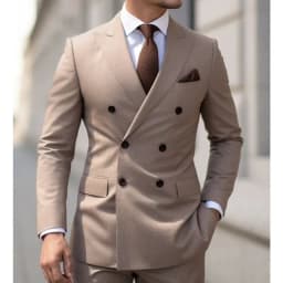 Sage Green Men's Wedding Suits Solid Color 2 Piece Daily Double Breasted Six-buttons Blazer Pants Formal Business Suit Set