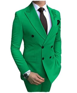 2026 New Beige Men's Suit 2 Pieces Double Breasted Notch Lapel Flat Slim Fit Casual Tuxedos For Wedding(Blazer+Pants)