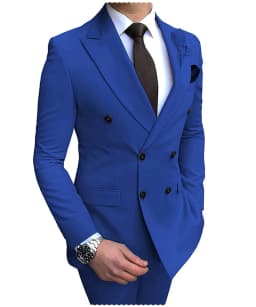 2026 New Beige Men's Suit 2 Pieces Double Breasted Notch Lapel Flat Slim Fit Casual Tuxedos For Wedding(Blazer+Pants)