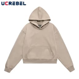 Solid Color Casual Long Sleeve Sweatshirts Mens Autumn Loose Simple Drop Shoulder Hoodies Men