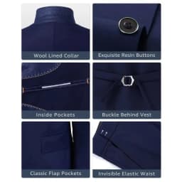 ( Jacket + Vest + Pants ) Men's 3 Piece Tuxedo Suit Set, Beige Blazer with Black Shawl Lapel for Wedding, Groom, Formal Party