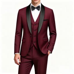 ( Jacket + Vest + Pants ) Men's 3 Piece Tuxedo Suit Set, Beige Blazer with Black Shawl Lapel for Wedding, Groom, Formal Party