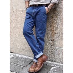 Saucezhan 315XX-18SX Men Jeans Washed Jeans Selvedge Denim Jeans for Men Distressed Jeans Taper Fit Zipper Fly 18 oz