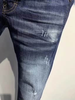 BRAND D2 Men Jeans Denim Pants Hole Slim Pencil Trousers Metal Buttons Fashionable blue DSQ2 Cool Guy JENAS For Men
