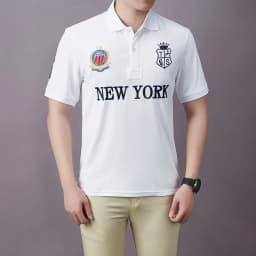 New Summer Men Polo Shirts Great Designer Original NEW YORK Brand Embroidered Short Sleeve Leisure Sports Loose Plus EU Size 7XL