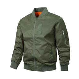 MA1 Pilot Jacket Men's American Retro Brand Stand Up Collar Bomber Jackets Men Loose Solid Color Casual Baseball Uniform Coat