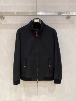 Kiton stand-up neck zip-up classic men's jacket