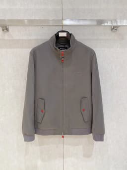 Kiton stand-up neck zip-up classic men's jacket