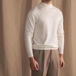 Mr. Lusan Half-turtleneck Sweater Men's Pullover Sweater Knitted Wool Sweater Slim-fit Inner Thin Base Shirt Trendy