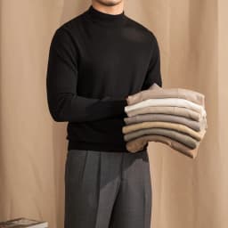 Mr. Lusan Half-turtleneck Sweater Men's Pullover Sweater Knitted Wool Sweater Slim-fit Inner Thin Base Shirt Trendy