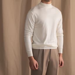 Mr. Lusan Half-turtleneck Sweater Men's Pullover Sweater Knitted Wool Sweater Slim-fit Inner Thin Base Shirt Trendy