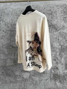 A Japanese oil painting portrait printed pure cotton casual painter hoodie with a literary and artistic style