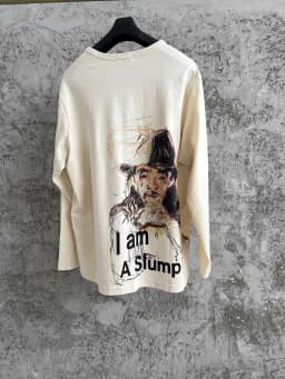 A Japanese oil painting portrait printed pure cotton casual painter hoodie with a literary and artistic style