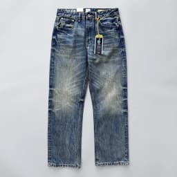 2026 Spring New Arrival Light Blue Straight-Leg Denim Jeans for Men American Retro Washed Blue Denim with Whisker Effect Pants