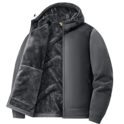 Polar Fleece Hooded Jacket for Men New 2025 Autumn Winter Outdoor Thicken Warm Parkas Coats Men Hiking Camping Jackets Clothing