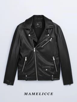MAMELICCE Original design Rock punk style Slim fit leather coat Synthetic leather jackets Autumn and winter men's clothing tops
