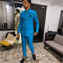 Skinny Biege Men Suit Single Breasted High Quality Stand-up Collar Business Formal Occasion Male Clothing Stylish Daily