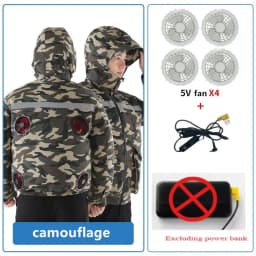 New Casual Loose Cooling Electric Fan Air Conditioning Suit Men Construction Site Outdoor Work Suit With 4 Fans Cooling Coat