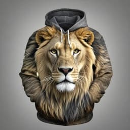 3D Lion Graphic Printed Men's Hoodie Fashion Street Hooded Sweatshirt Summer Autumn Oversized Tracksuit Pullover Casual Hoodies
