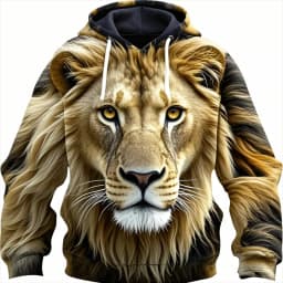 3D Lion Graphic Printed Men's Hoodie Fashion Street Hooded Sweatshirt Summer Autumn Oversized Tracksuit Pullover Casual Hoodies