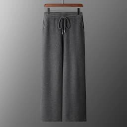 Classy Man 100% Merino Wool Sweater & Trousers Set Autumn Winter Thick Warm Zipper Cardigan Jacket Wide Leg Pants Two Pieces Set