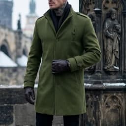 New Winter Men's Epauletted Trench Coat Business Casual Long Jacket Blazer-Style Commuter-Friendly Daily Outerwear [Modern Fit]