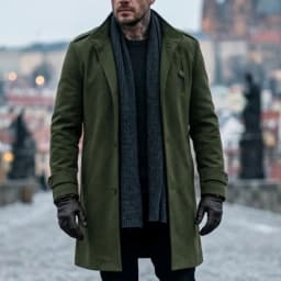 New Winter Men's Epauletted Trench Coat Business Casual Long Jacket Blazer-Style Commuter-Friendly Daily Outerwear [Modern Fit]