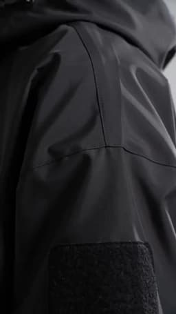 Reebok Men's Hooded Jacket, Black Waterproof Sliding Windproof Coat, Multi-Zip Design Camping Loose-Fitting Softshell Hiking Jac