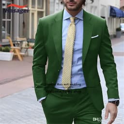 Navy Elegant Men's Suit Business Formal Work Wear Slim Fit Pants Jacket 2 Piece Set Groom Wedding Tuxedo
