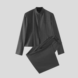 INCERUN Men Sets Solid Color Long Sleeve Blazer Wide Leg Pants Two Piece Sets Streetwear Elegant Fashion Men Matching Sets 2026