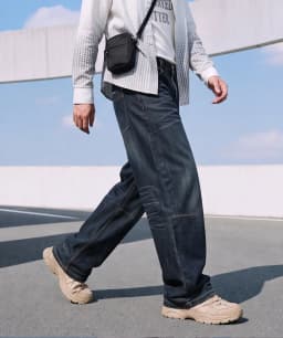 British Style Heavy Washed Baggy Men's Jeans Autumn Winter Denim Pants Man Rice Shaped Flag Wide Leg Straight Woman Trouser Male