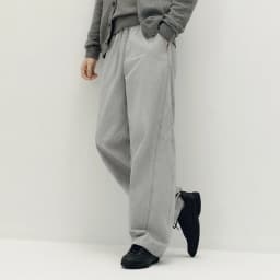 Semir Men Pants Cotton Curved Barrel Leg Drawstring Elastic Waist Loose Casual Style Autumn Trousers Daily Wear 2026