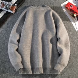 New Autumn and Winter Men's Knitted Sweater Cardigan Versatile Base Fake Two-Piece Jacket Fashionable Casual Men's Clothing Tops