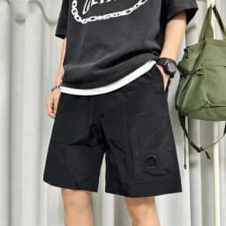 Y2K style men's casual pants, mirror detail drawstring street style, casual summer boyfriend-style short pants