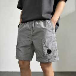 Y2K style men's casual pants, mirror detail drawstring street style, casual summer boyfriend-style short pants