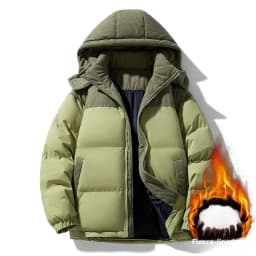 Hooded Cotton Coat for Men and Women - Winter Cotton Jacket for Couples - Thick Cotton Coat for Lovers - Outerwear for Couples