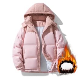 Hooded Cotton Coat for Men and Women - Winter Cotton Jacket for Couples - Thick Cotton Coat for Lovers - Outerwear for Couples