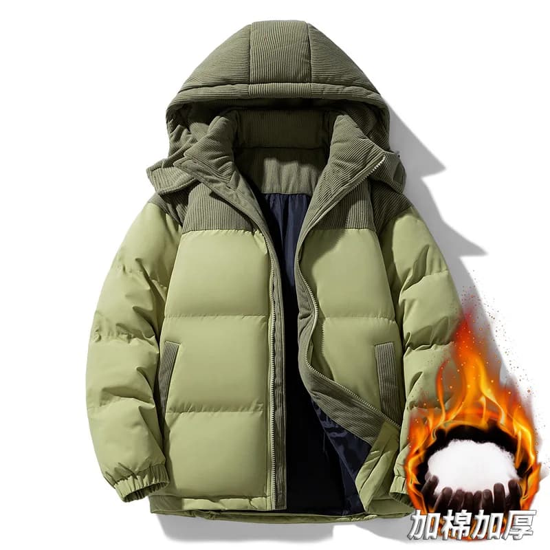 Hooded Cotton Coat for Men and Women - Winter Cotton Jacket for Couples - Thick Cotton Coat for Lovers - Outerwear for Couples
