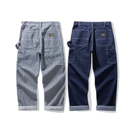 3903 Good Quality Striped Jeans For Man Multi Pockets Cargo Style Straight Casual Loose Trendy Streetwear Boyfriend Denim Pants