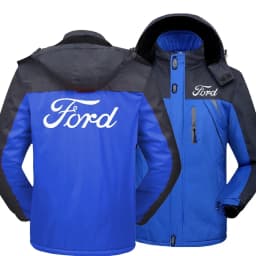 NEW Wintertime Men Ford logo Windbreak cotton Thick Warm Windproof 11Coats Male Hooded Anorak Jackets65