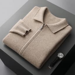MVLYFLRT Men's 100% Merino Wool Two-Piece Suit Zipper Cardigan And Elastic Waist Pants Casual Warm Autumn Winter Clothing Set...