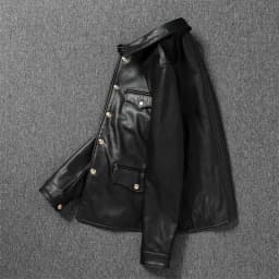Imported oil wax top layer leather jacket leather jacket male brakeman casual lapel dispatcher horse leather jacket