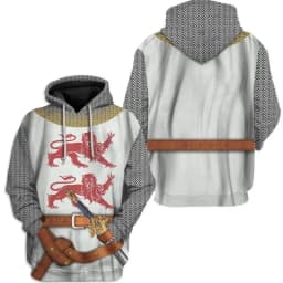 Medieval Templar Knight Graphic Hoodie Men Funny Cosplay Costume Streetwear 3d Printed Uniform Hoodies Fashion Hooded Pullover