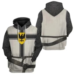 Medieval Templar Knight Graphic Hoodie Men Funny Cosplay Costume Streetwear 3d Printed Uniform Hoodies Fashion Hooded Pullover