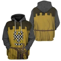 Medieval Templar Knight Graphic Hoodie Men Funny Cosplay Costume Streetwear 3d Printed Uniform Hoodies Fashion Hooded Pullover
