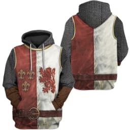 Medieval Templar Knight Graphic Hoodie Men Funny Cosplay Costume Streetwear 3d Printed Uniform Hoodies Fashion Hooded Pullover