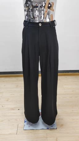 Mauroicardi Spring Autumn Long Loose Casual Black Flowy Soft Pleated Baggy Wide Leg Pants Men with High Waist Korean Fashion2024
