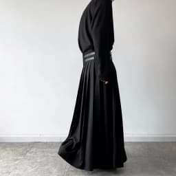 Double Belt Pleated Skirt for Men and Women Japan Harajuku Streetwear Dark Black Skirt Pants Net Celebrity Skirt Stage Clothing